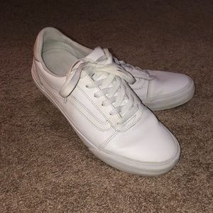White Leather Vans